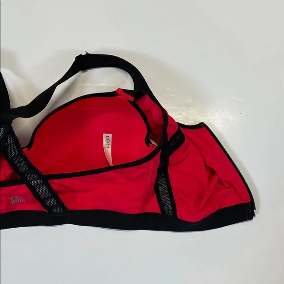 VSX Sport Victoria’s Secret Front Zip Sports Bra 36DD High Impact Red - Picture 7 of 11